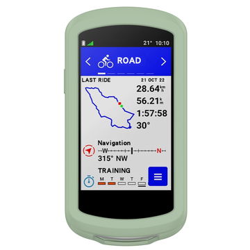Protezione subtel silicone compatibile con Garmin Edge 1040 / Edge 1040 Solar Custodia cover in Silicone assorbi-urti, case per navigatore su bici, bumper verde