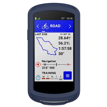 Protezione subtel silicone compatibile con Garmin Edge 1040 / Edge 1040 Solar Custodia cover in Silicone assorbi-urti, case per navigatore su bici, bumper Blu