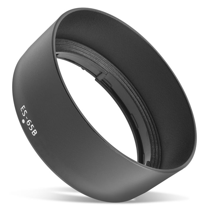 ES-68 II Paraluce per fotocamera Canon EF 50mm f/1.8 STM / EF 50mm 1:1.8 STM - baionetta tonda / cilindrica / tubolare Parasole marcato CELLONIC