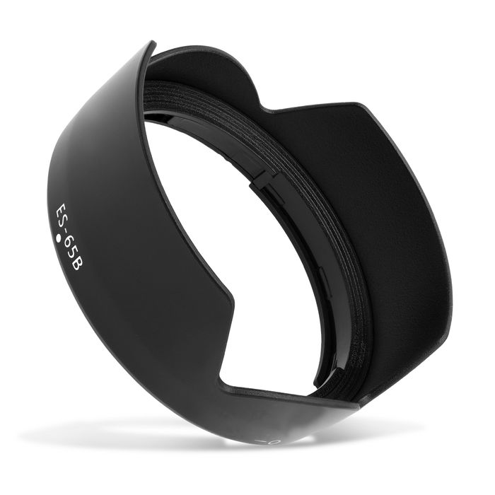 ES-65B Paraluce per fotocamera Canon RF 50mm F1.8 STM - baionetta a tulipano / a fiore / a petalo Parasole marcato CELLONIC