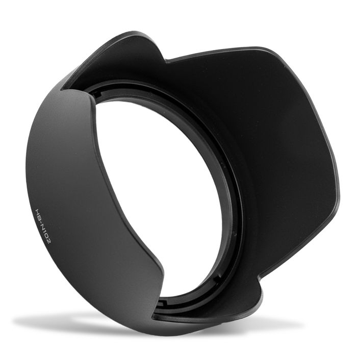 HB-N102 Camera Lens Hood for Nikon Nikkor VR 10-100 mm ƒ/4,5-5,6 - Plastic Bayonet Flower / Tulip / Petal Lens Shade from CELLONIC
