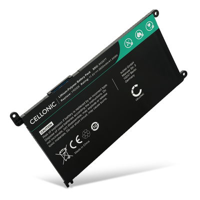 1x Battery for Dell Vostro 5490, 5590, 5481, 5581, Inspiron 5593, 15 5593, 5590, 5491, 5584, 15 5590, 5485, YRDD6, 1VX1H, P90F 11.4V 3600mAh from CELLONIC