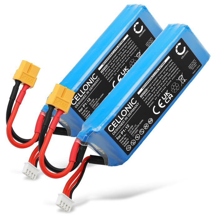 2x Batteria sostitutiva P1-12 per drone DJI FC40 / Phantom 1 Affidabile ricambio da 2200mAh per controller drone, pila di lunga durata