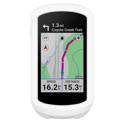 Protezione subtel silicone compatibile con Garmin Edge Explore 2 Custodia cover in Silicone assorbi-urti, case per navigatore su bici, bumper bianco
