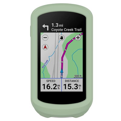 Protezione subtel silicone compatibile con Garmin Edge Explore 2 Custodia cover in Silicone assorbi-urti, case per navigatore su bici, bumper verde