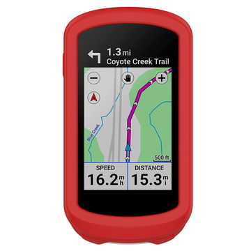 Protezione subtel silicone compatibile con Garmin Edge Explore 2 Custodia cover in Silicone assorbi-urti, case per navigatore su bici, bumper rosso