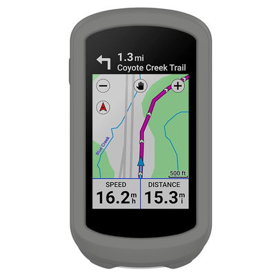 Protezione subtel silicone compatibile con Garmin Edge Explore 2 Custodia cover in Silicone assorbi-urti, case per navigatore su bici, bumper grigio