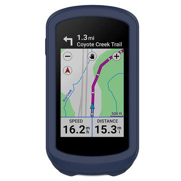 Protezione subtel silicone compatibile con Garmin Edge Explore 2 Custodia cover in Silicone assorbi-urti, case per navigatore su bici, bumper blu scuro