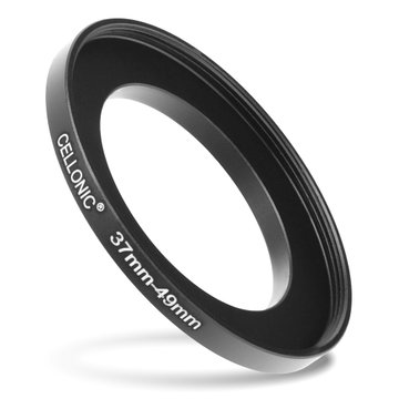 Anello adattatore 37mm->49mm CELLONIC ‘step up’ per filtro e parasole di fotocamera Canon, Nikon, Sony, Olympus con diametro più grande su obiettivo con ø più piccolo