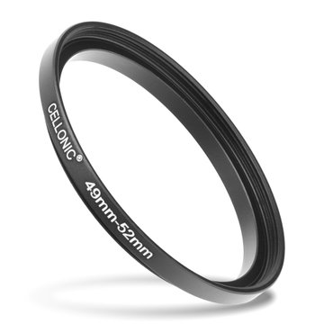 Anello adattatore 49mm->52mm CELLONIC ‘step up’ per filtro e parasole di fotocamera Canon, Nikon, Sony, Olympus con diametro più grande su obiettivo con ø più piccolo