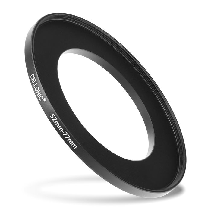 CELLONIC 52mm to 77mm Step Up Ring – Lens Filter & Hood Stepping Up Adapter Ring Mount Adapter for Canon, Nikon, Sony, Fuji, Olympus Camera Lenses