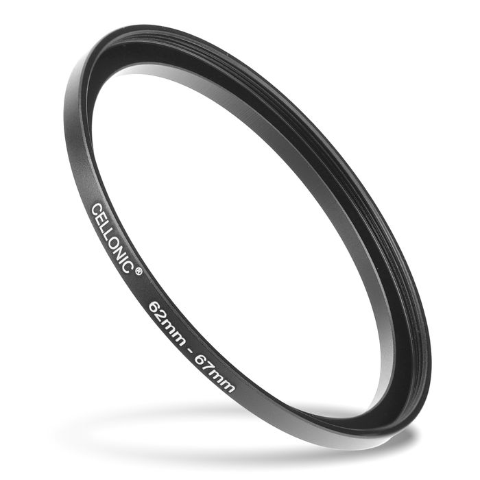 Anello adattatore 62mm->67mm CELLONIC ‘step up’ per filtro e parasole di fotocamera Canon, Nikon, Sony, Olympus con diametro più grande su obiettivo con ø più piccolo