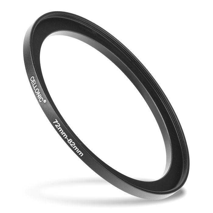 Anello adattatore 72mm->82mm CELLONIC ‘step up’ per filtro e parasole di fotocamera Canon, Nikon, Sony, Olympus con diametro più grande su obiettivo con ø più piccolo
