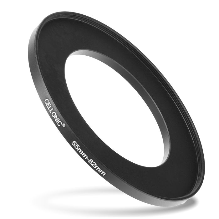 Anello adattatore 55mm ->82mm CELLONIC ‘step up’ per filtro e parasole di fotocamera Canon, Nikon, Sony, Olympus con diametro più grande su obiettivo con ø più piccolo