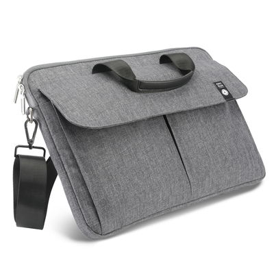 CELLONIC Borsa per laptop 14,1 fino a 15,4 pollici, custodia universale in poliestere grigio per notebook di tutte le marche - Case antiurto, anti-shock, idrorepellente