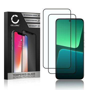 2x Vetro temperato CELLONIC per Xiaomi 13, screen protector (3D Case-friendly 9H 0,33mm Full Glue) nero Pellicola salva schermo per telefono cellulare smartphone