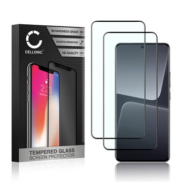 2x Vetro temperato CELLONIC per Xiaomi 13 Pro, screen protector (3D Full Cover 9H 0,33mm Full Glue) nero Pellicola salva schermo per telefono cellulare smartphone