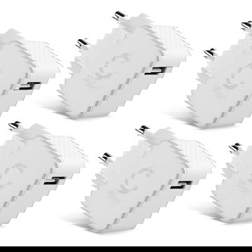 4x Caricatore USB rapido, adattatore di ricarica per , colore bianco, 12W 2.4A 5V 1 per presa EU