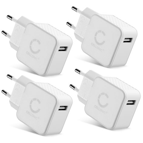 4x Adattatore USB Caricatore USB 12W Apple iPhone 17, 17 Pro Max, 16, 17 Pro, 15, 13 di CELLONIC