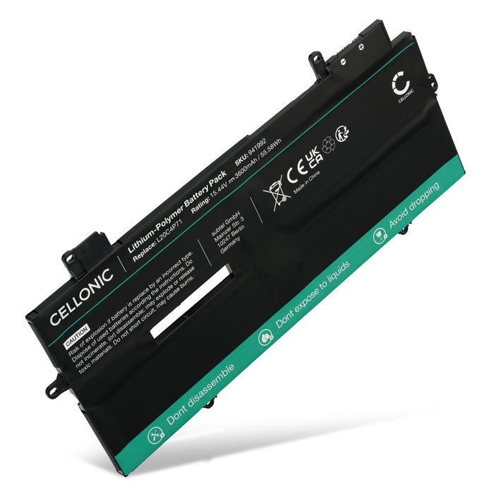 Batteria per portatile Lenovo ThinkPad X1 Carbon Gen 9, 10, 11, ThinkPad X1 Yoga Gen 6, 7, 8 ricambio per laptop 3600mAh 15.44V 