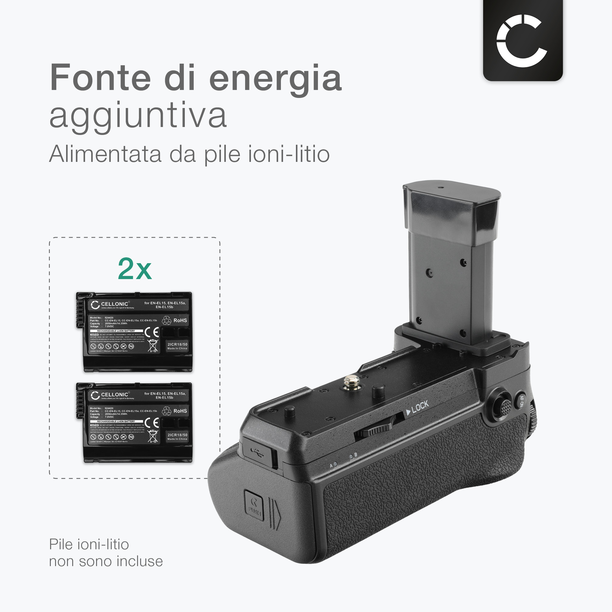 Impugnatura Per Batteria Per Nikon Z6 II / Z7 II – Sostituto MB-N11, Doppia EN-EL15C, Resistente A Polvere E Schizzi, Per Riprese Verticali