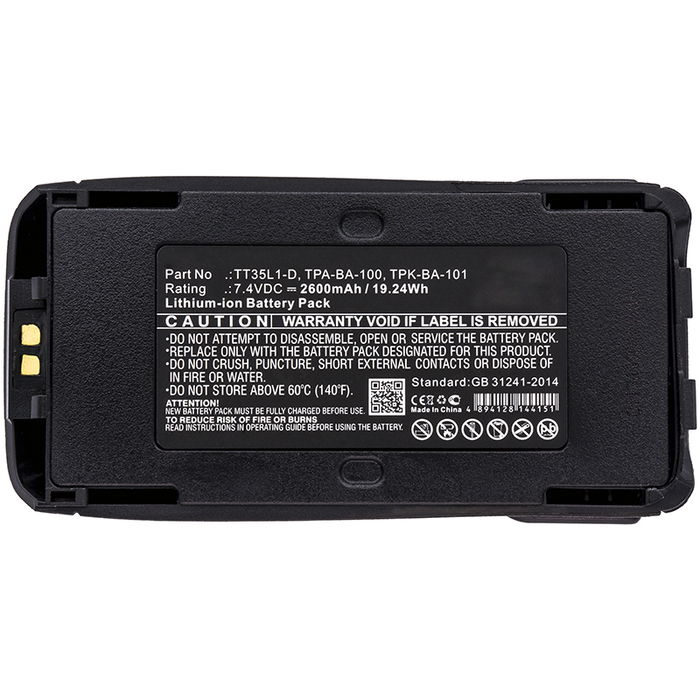 Batteria per Tait TP9300, TP8100, TP9400, TP8110, TP8115, TP8120, TP8140, TP8135, TPA-BA-100 2600mAh Ioni di Litio di CELLONIC