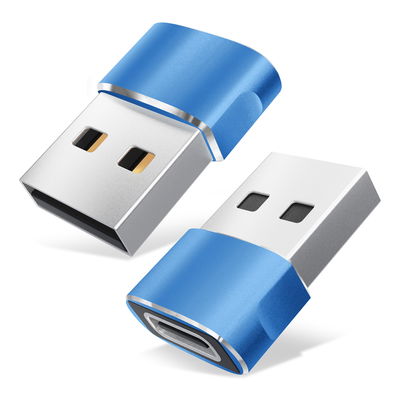 CELLONIC " Adattatori USC-C femmina su USB maschio connettore, colore Blu, ricarica & trasferisci dati velocemente da e per telefoni cellulari smartphone tablet e laptop