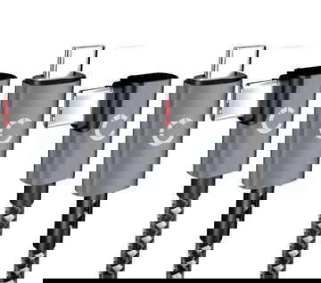 USB C to USB C 100W (2 Pieces) Cable L Shape Right Angle 1m Nylon Charging Data Cable USB 3.1 10 Gbps 8K for Phone, Tablet, Smartwatch, GPS, Speakers & more