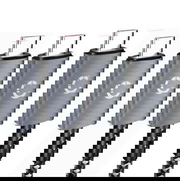 Universal USB C Type C Cable for Mobile Phones, Tablets, GPS, Speakers 3A (PD 100W) Fast Data Transfer 1m Nylon Charging / Charger Lead - Grey/Black