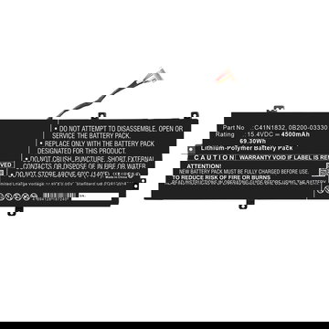 Batteria per portatile ASUS Pro P3540FA, Pro P3540FB, Pro 3548FB ricambio per laptop 4500mAh 15.4V