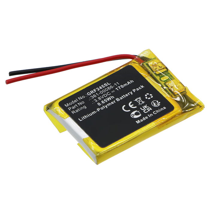 Batteria per Garmin Forerunner 245, Forerunner 245 Music - 361-00086-11 (170mAh ) batteria di ricambio