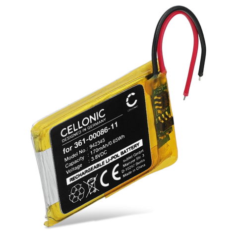 Battery for Garmin Forerunner 245, 245 Music; Amazfit GTR 2E (170mAh, 3.8V) from CELLONIC