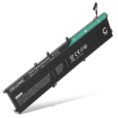 Batteria per Dell Precision 5540, 5520, 5530; XPS 15 7590, 9570 Lithium-Polymer 11.4V (8000mAh, 11.4V) di CELLONIC
