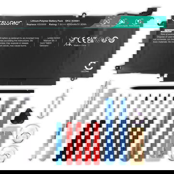 Batteria per portatile kompatibel mit Dell Latitude 7389, 12, K5XWW ricambio per laptop 4200mAh 7.6V + Set di strumento