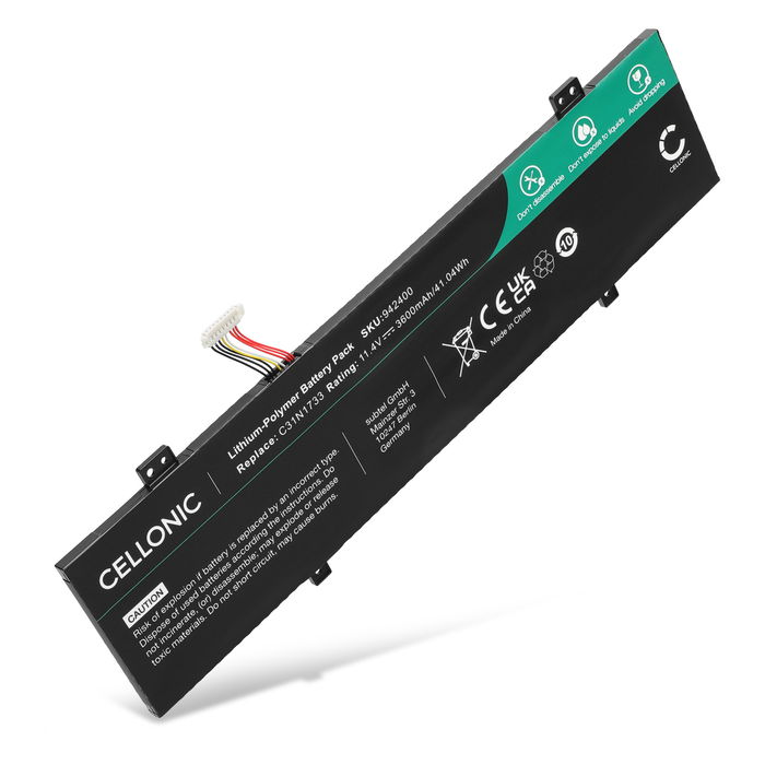 Batteria per portatile ASUS VivoBook Flip TP412FA, TP412U, TP412FA | ASUS C31N1733, C31PIJ1, 0B200-02970000 ricambio per laptop 3600mAh 11.4V 