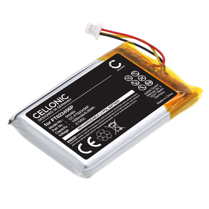 Batteria per HyperX Cloud Orbit S / ASUS ROG Strix Go 2.4 / LucidSound LS35X - FT823456P 1500mAh batteria di ricambio