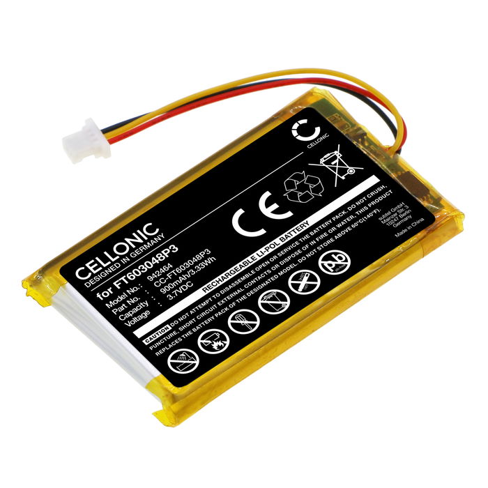 Batteria per Turtle Beach Ear Force, Stealth 350VR, 450, 600, 700 / Roccat Elo 7.1 Air - FT603048P3 900mAh batteria di ricambio