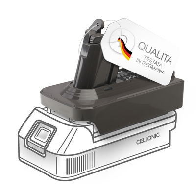 Con l'adattatore di batterie Makita 18 V a Dyson V6 il tuo aspirapolvere disporrà sempre della potenza necessaria per le sessioni di pulizia profonda