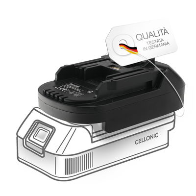Convertitore adattatore di batteria Bosch 18V a Makita 18V ioni litio, Accessorio facile da portare, alta qualità e porte USB