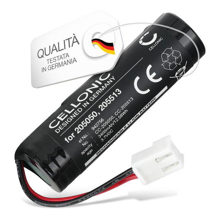 Batteria per Leifheit 51000, 51113, 51114, 51002 Dry and Clean, 51000, 51113, 51002, 51114 3400mAh di CELLONIC
