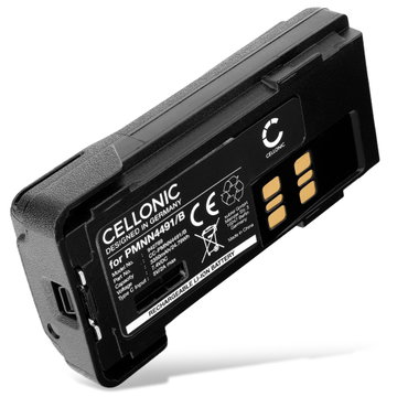 Batteria per Motorola DP4400E, DP2400E, DP4400, DP4801E, DP2400, DP4800, DP4600E, DP4401, PMNN4491, PMNN4491B (Porta di tipo C) 3350mAh Li Ion di CELLONIC