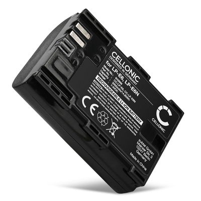 Batteria LP-E6P per Canon EOS 80D, 70D, 60D, 7D, 6D, 5DS, EOS 5D Mark IV, III, II, R5 Mark II 2000mAh marca CELLONIC