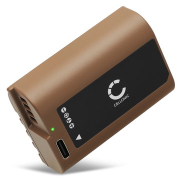 Battery with Type-C input for Panasonic Lumix G9, GH5, GH5S, GH5 II, GH6, DC S5, S5K, DMW BLK22 2400mAh from CELLONIC