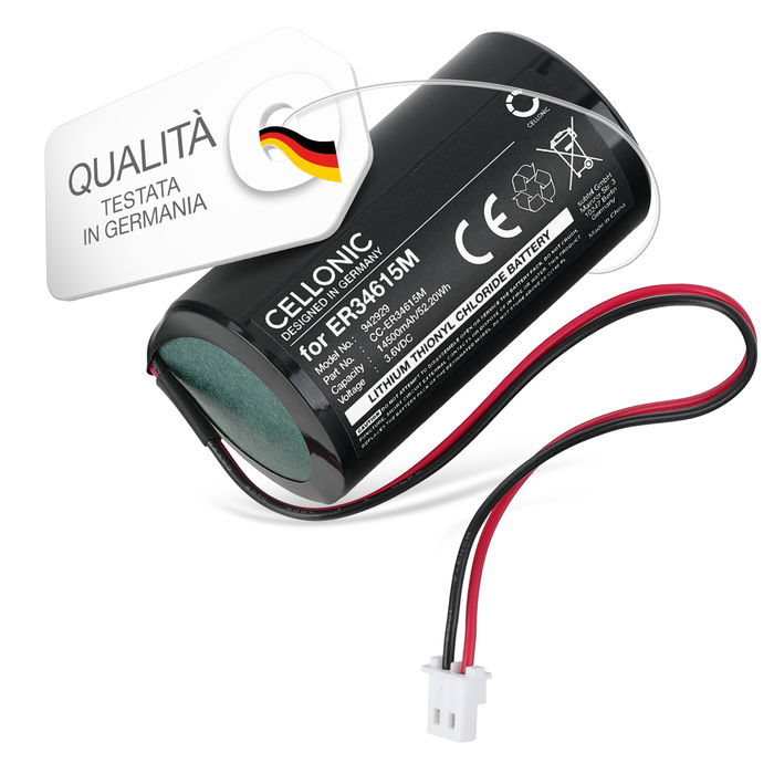 Batteria per Visonic MCS-710, MCS-720, MCS-730 - ER34615M/W200, 0-9912-K 14500mAh marca CELLONIC