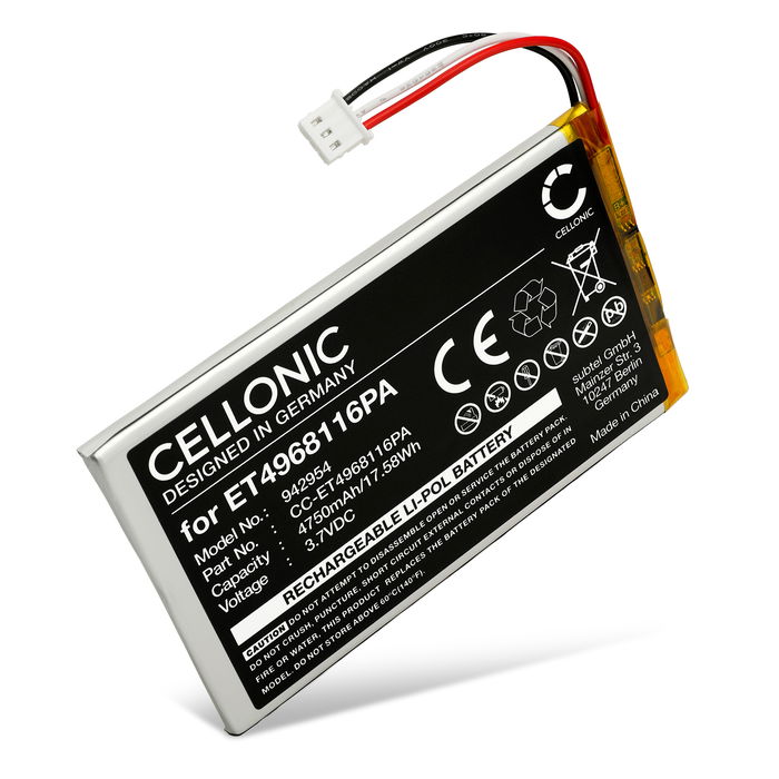 Batteria per Voice Caddie Swing Caddie SC300 / SC300 Monitor portatile per il lancio del golf 4750mAh da CELLONIC