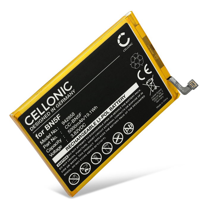 Batteria per per telefoni cellucari smartphones Xiaomi Redmi A1, A2, 9A, 23026RN54G, 23028RN4DG, BN5F - 5000mAh 3.82V  Batteria di Ricambio CELLONIC