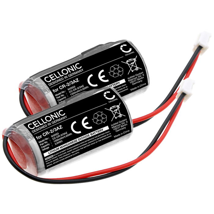 2x Batteria per Verisure Brandvarnare, Camera Detector, Night Control, Roykvarsler, Sirene, Voice 1350mAh marca CELLONIC