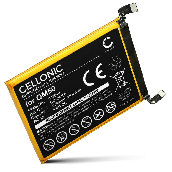 Batteria QM50 / SB18D87942 compatibile con Motorola EDGE 40 NEO, XT2307, XT2307-1, XT2307-2, XT2307-3, QM50, SB18D87942 4850mAh Ricambi CELLONIC per telefoni cellucari, smartphone