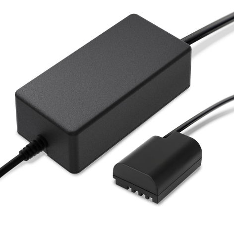 Netzadapter Panasonic Lumix DMC-GH3 DMC-GH4 DMC-GH3K DMC-GH4K DC-GH5 GH9, DMW-AC8 + DMW-DCC12 + Accoppiatore DC (Batteria fittizia), ca. 3m da CELLONIC
