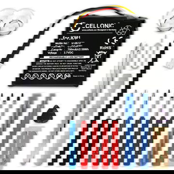 Batteria per TomTom Via 130 Via LIVE 120 Via 125 Via 120 700mAh + Set di strumenti 17pz di subtel